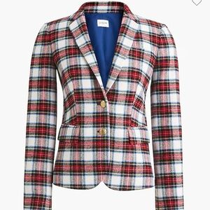 J. Crew Multicolor Plaid Blazer - Red, Blue, White